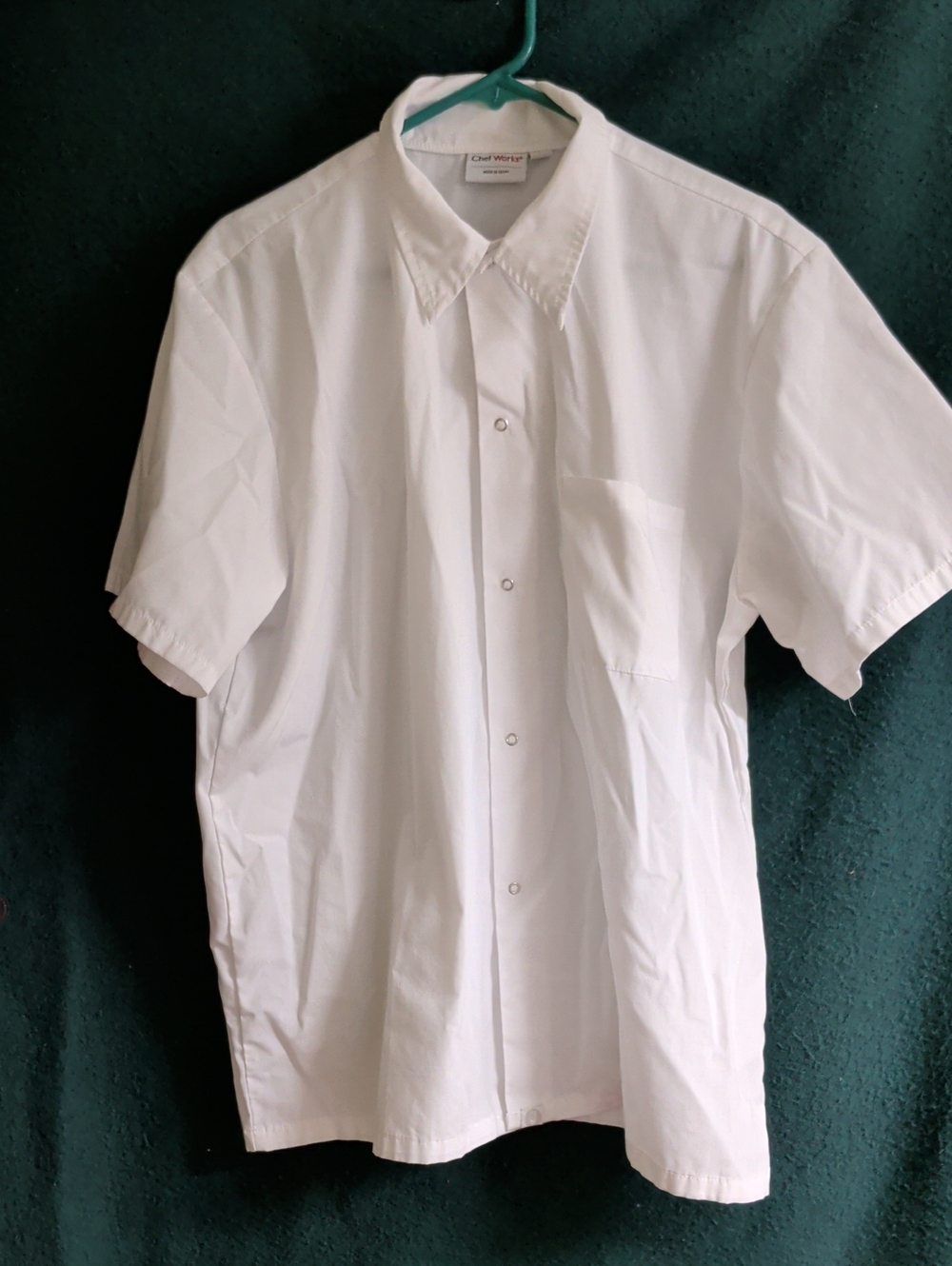 Classic White Short-Sleeve Men's Chef Shirt